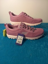SKETCHERS Ladies Bungee Lace Go walk gogo mat.  in mauve colour. Size 5 uk 