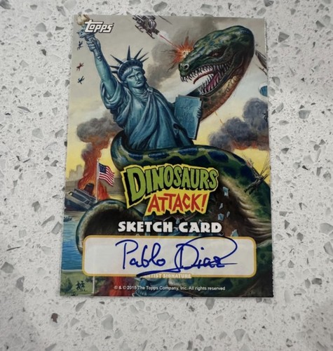 Topps mars attacks - 1/1, signed