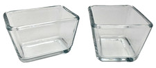 Set of 2 Rectangular Clear
