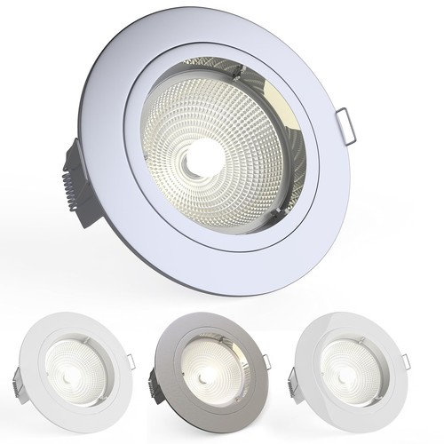 Fixed chrome recessed led - recessed,