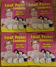 SMALL WILLY CONDOMS FUNNY NOVELTY JOKE PRANK MENS FRIENDS BIRTHDAY PRESENT 4 Pks