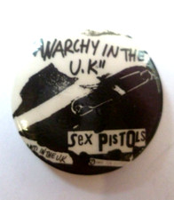 Sex Pistols 1970s/80s Original Pin Badge Anarchy in the UK Punk Rock Music #2