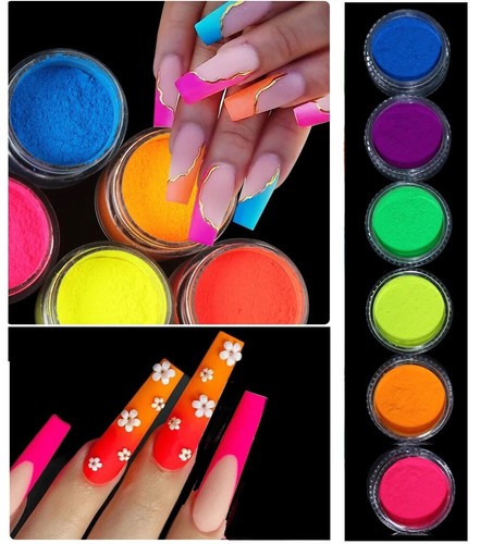 Neon colour nail art pigment - 6,