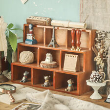 Vintage Small Wall Shelves Hanging Tabletop Shelf Wooden Storage Display Rack