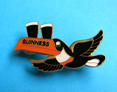 Guinness toucan two pints pin - toucan,