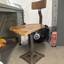 Vintage Industrial Singer Machinist Workers Stools Chairs