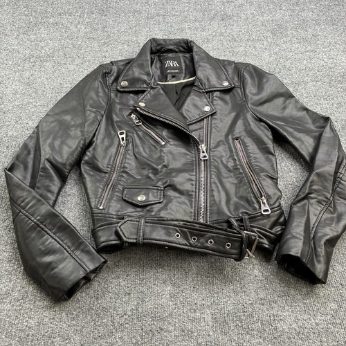 Zara black faux leather vegan - faux,