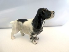 Vintage Beswick Cocker Spaniel Dog Black and White Gloss  Perfect Condition