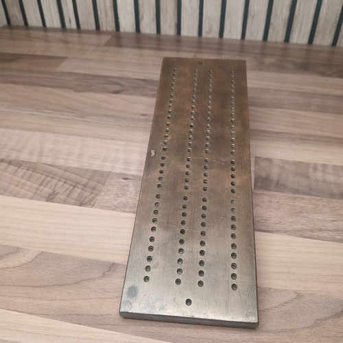 Brass topped cribbage board - cribbage,