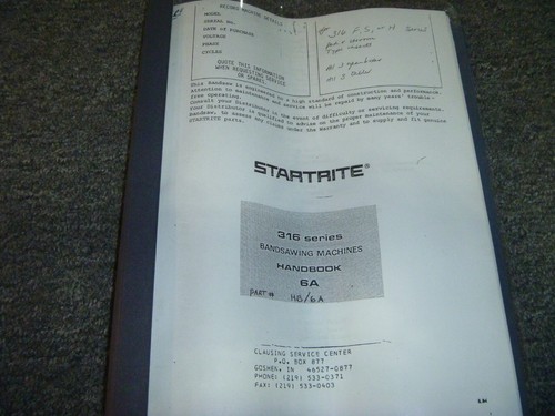 Startrite saw 316 316f - startrite,