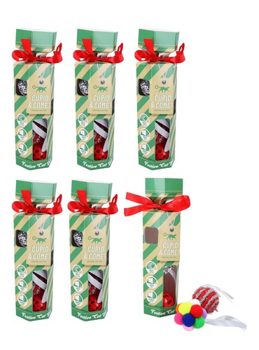 6pk cat christmas cracker - cat,