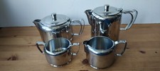 4 Piece Old Hall Cumberland Stainless Steel Tea Set - Tea, Coffee, Milk & Sugar