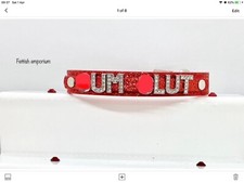 Bdsm red collar custom kink  slave sissy Collar sub swingers BONDAGE kit  S/M uk