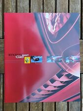 Renault Clio RenaultSport 172 sales brochure 2001 - 2002. 2.0 16V