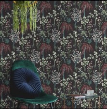 Holden Decor Kieder Oriental trees Charcoal Wallpaper 91133 Clearance Stock