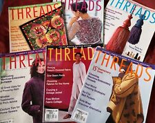 6 issues of THREADS Magazine 2000 - 2002 (Dressmaking interest)