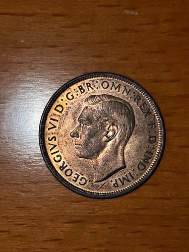 1937 british one - one, penny
