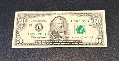 1990 fifty dollar bill old - fifty,