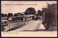 MATT POSTCARD LYME REGIS L & S W RAILWAY STATION DORSET POSTED SEATON 1909