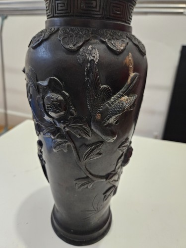 Meiji vase patinated - vase, in