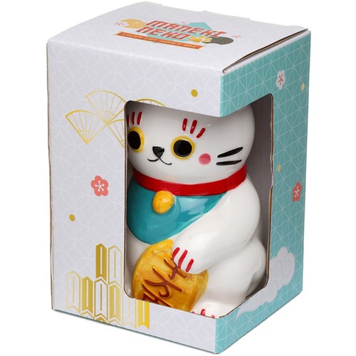 Maneki neko lucky cat white - maneki,