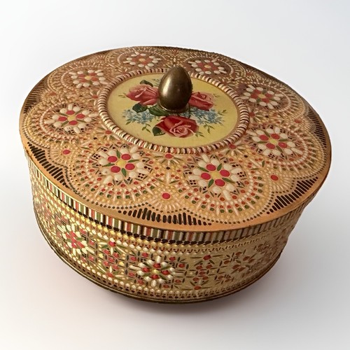 Vintage embossed round biscuit - vintage,