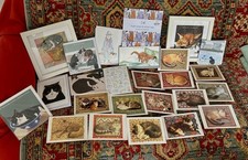 Quality Cat Themed Job Lot - Greeting Cards, Postcards, Gift Wrap & Framed Cards