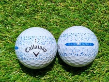 12 x CALLAWAY SUPERSOFT SPLATTER BLUE GOLF BALLS PEARL/A GRADE, FREE POSTAGE