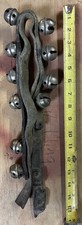 Antique Jingle Sleigh Bells Leather 32" 10 bells 