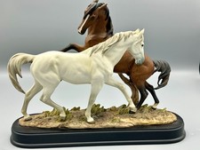 Beautiful brown and white horses ornament. Academy range.