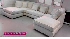 U Shape Stylish Elegant Cinema Sofa L Shape / New Corner Chaise Footstool/SALE