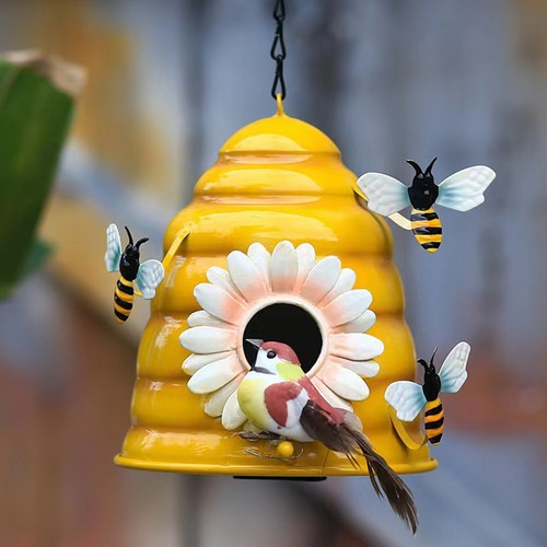 House outside hanging bird - house,