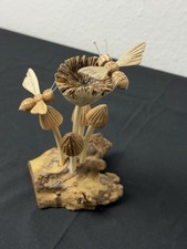 Hand-Carved Wooden Mushroom &