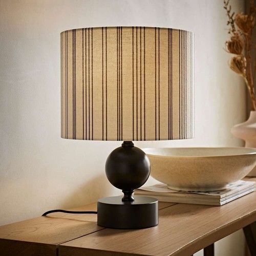 Candlestick table lamp linen - lamp,