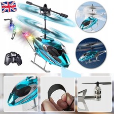 Mini Remote Control Plane RC Helicopters Flying Blue Helicopter Toy Drone NEW.