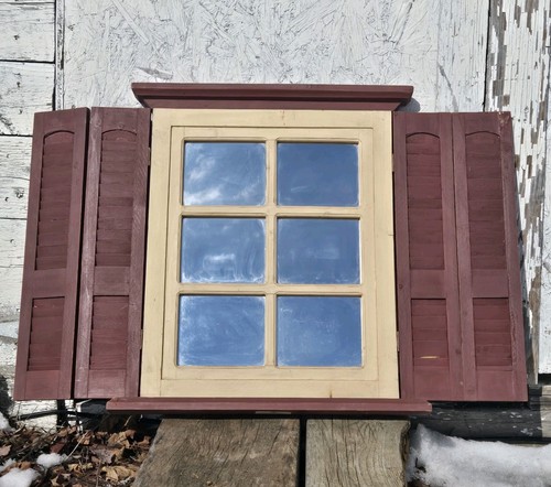 Vintage wood window - window, shutter
