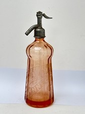 59668 Old Vintage Antique Glass Bottle Soda Siphon Mineral Water Annecy French