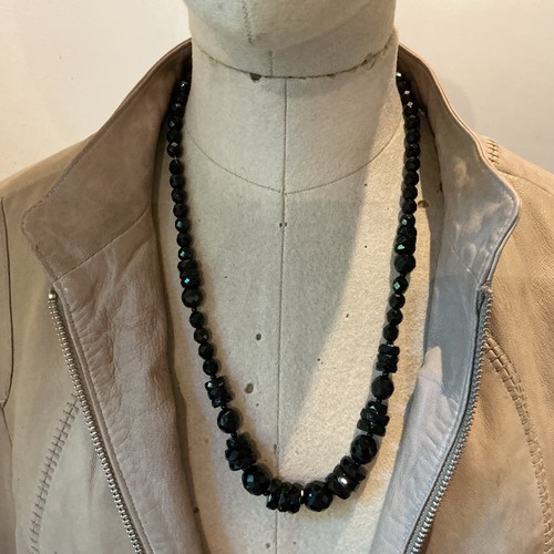 Vintage necklace unusual - necklace, black