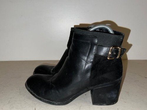 New look ladies black leather - new,