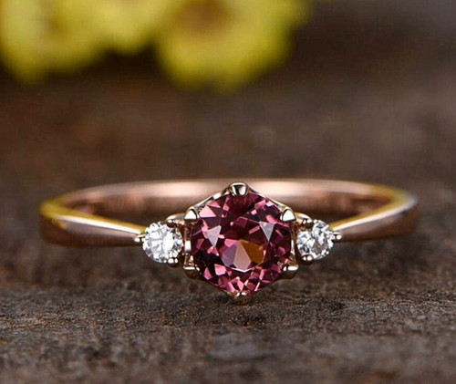 Pink tourmaline ring 14k - pink, ring-14k