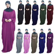Modest Kaftan Abaya Women Prayer Long Dress Muslim Robe Ramadan Gown Islamic
