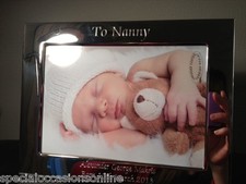 Personalised Engraved Landscape 7 x 5" Photo Frame - New born Nanny Grandad Gift