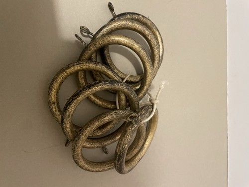 Gold curtain rod rings set - curtain,
