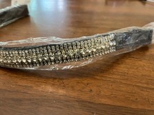 Pretty brown leather and diamante horse browband - size COB