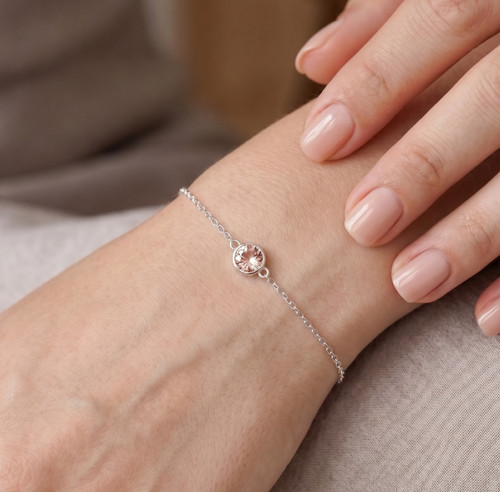 Peach morganite gemstone 925 - morganite,