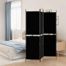 3-Panel Room Divider Black