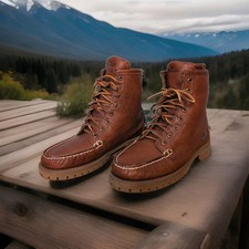 Sebago Mens Unisex Tan  Moc Toe Ankle Boots Size UK 6 EU 39.5 Tan.nice Condition
