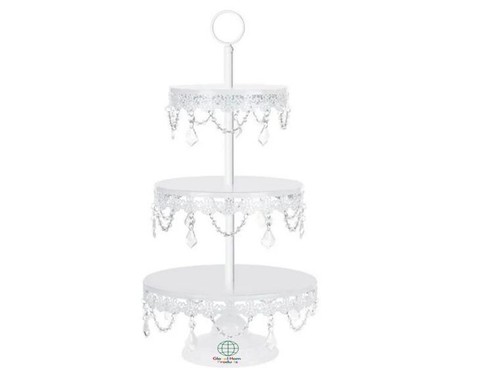 Cake stand crystal white - cake,