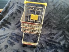 Mini Shopping Trolley Metal And Yellow Seat Etc.. Great for storing bits &bobs !