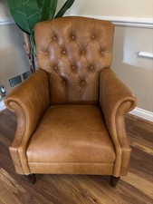 Laura Ashley Lancaster Leather Armchair Colarado Brown in Superb Condition.